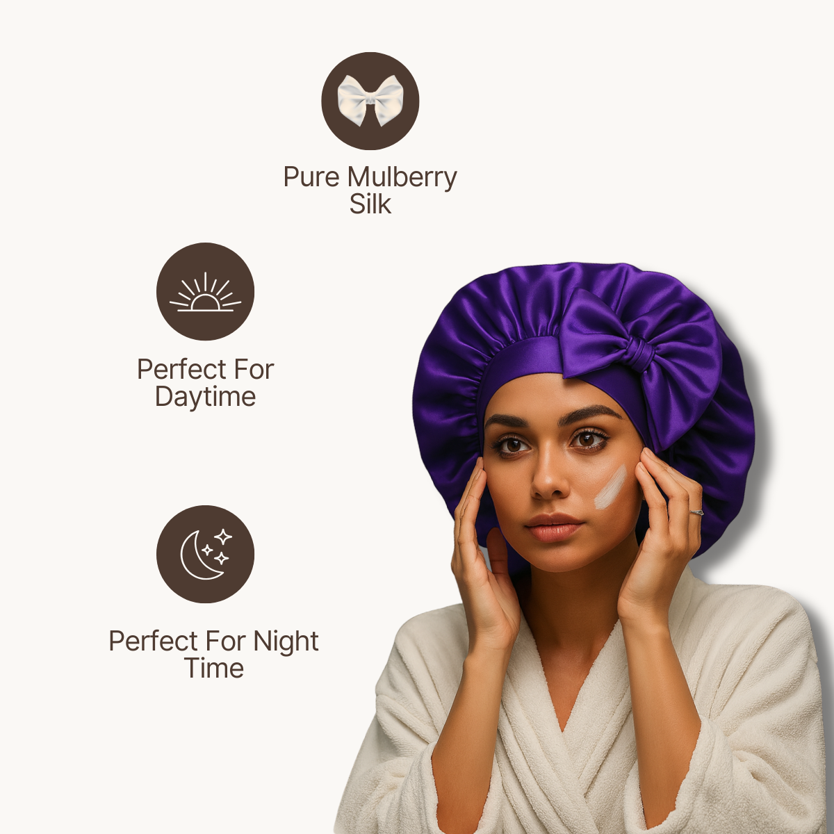 Majestic Bow Silk Sleep Bonnet