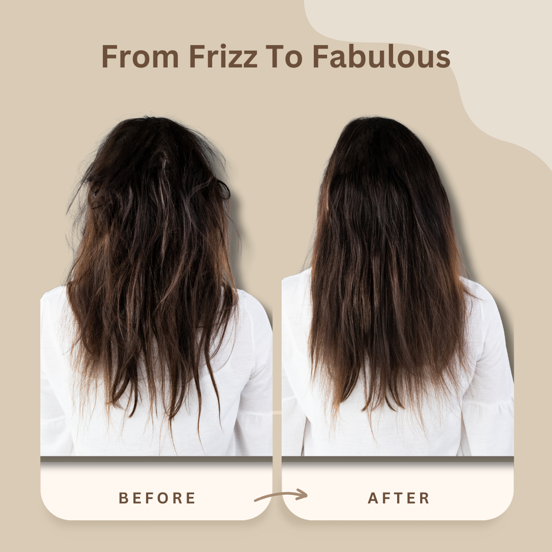 before and after result of using silk pillowcase